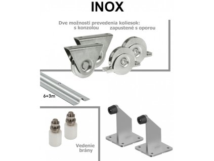 Sada pro výrobu kolejových vrat do šířky průjezdu 4,5 m - INOX