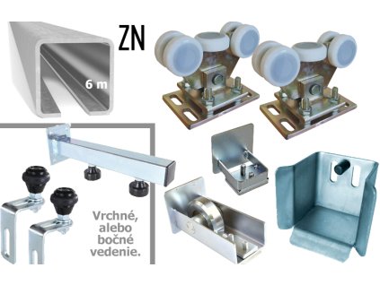 Sada pro výrobu samonosné posuvné brány do šířky průjezdu 4,5 m s pozinkovaným C-profilem