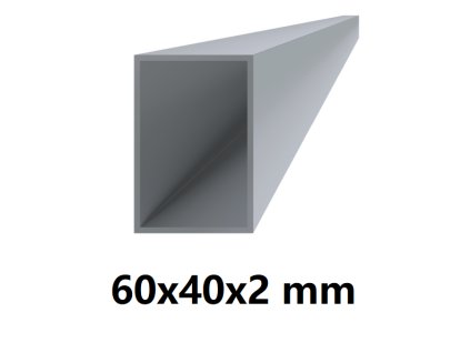 Hliníkový obdélníkový jekl 60x40x2 mm