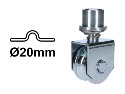 Vodicí kolečko 78 mm pro U-profil 20, otočné