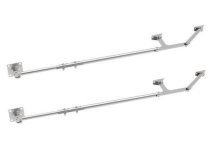 Sklopný mechanismus pro dvoukřídlá vrata do 6 m, jedno křídlo max. 3 m, INOX