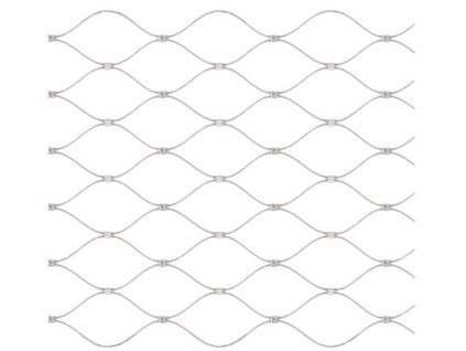 Síť z nerezového drátu s oky 50x50mm, drát ø2mm, 0,8mx5m, bez zakončení