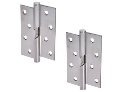 Nerezové zvedací závěsy 100 mm (levé), kartáčovaná nerezová ocel K320 /AISI304, 1 pár
