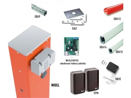 Závora NICE WIDEL7 kit se 7m ramenem a příslušenstvím