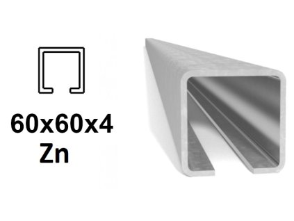 C-profil 60x60x4 mm, Zn
