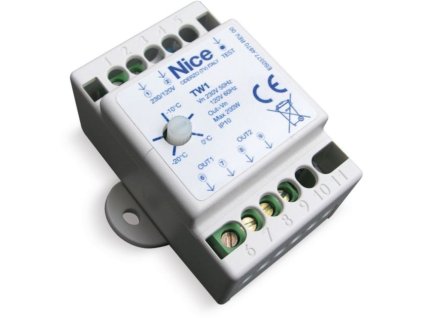 NICE TW1 nastavitelný termostat od -20˚ do 0˚C s napájením pro topné kabely
