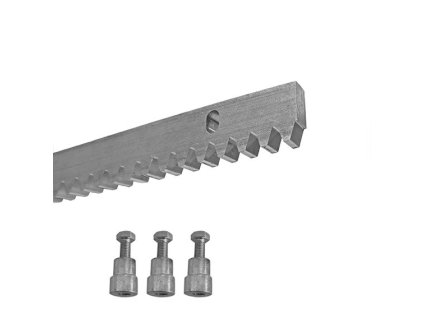 INOX Ozubený hřeben 30x8mm, nerezový, M4, segment 1m