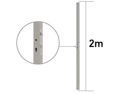 Profil 60x40x1,5 mm se zámkem, délka profilu 2 m, pozinkovaný