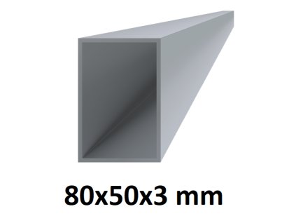 Hliníkový jokl obdélníkový 80x50x3 mm
