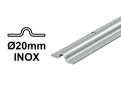 INOX Kolejnice Ø20 mm pro U-šroubovou kolejovou bránu