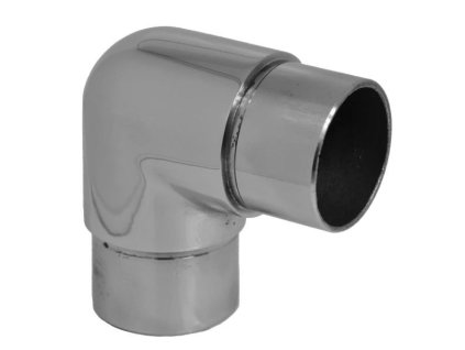 Nerezová 90° rohová spojka pro pravoúhlé spojení dvou trubek ⌀42,4x2mm, AISI304, leštěná