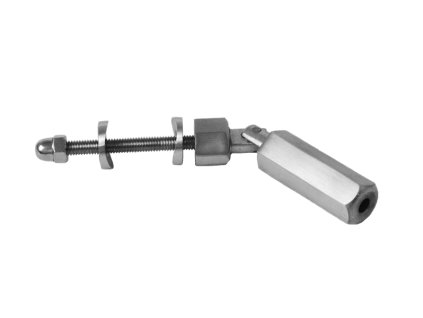 Nastavitelná trubková rukojeť Ø42,4 mm pro nerezový drát Ø4 mm, broušená nerezová ocel