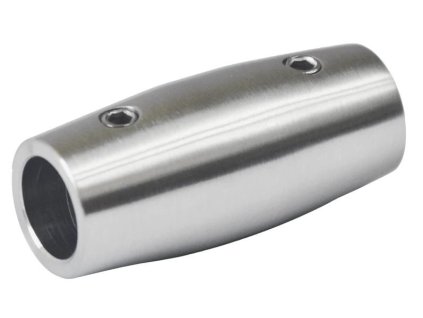 Vnější spojka z nerezové oceli, přímá, pro spojení dvou trubek ⌀12 mm,(20/45mm /M5) AISI304, abrazivní