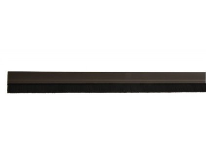 Těsnicí pásek z PVC s nylonovým kartáčem, samolepicí, délka vlasu 14 mm, pásek v hnědé barvě, boční, 1 m