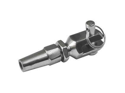 Rukojeť pro nerezový drát Ø6 mm, broušená nerezová ocel, s 65mm rukojetí