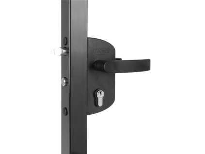 Zámek LOCINOX pro bránu s profilem 40x40 mm, černý, LAKZ4040P1L9005VCAP