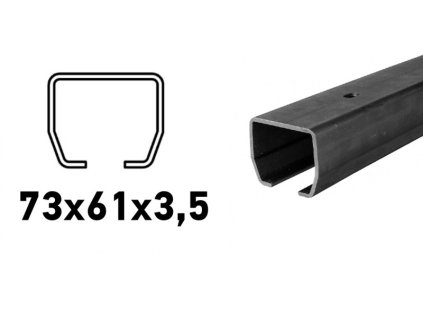 CAIS C-profil 73x61x3,5mm s otvory pro přišroubování, Fe, STAGE SB