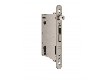 LOCINOX Zámek s hákem z nerezové oceli, odskok 60 mm, vrub 77 mm, rozteč 92 mm, pro montáž do dřeva EIGHTYLOCK-W