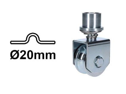 Vodicí kolečko 58 mm pro U-profil 20, otočné