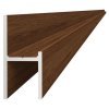 Hliníkový uchycovací profil pro lamely, tvar UT, šířka 20,5 mm, s povrchovou úpravou dřevo dekor se strukturou, ořech