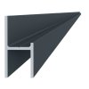 Hliníkový upevňovací profil pro lamely, tvar UT, šířka 20,5 mm, antracit RAL7016 s texturou