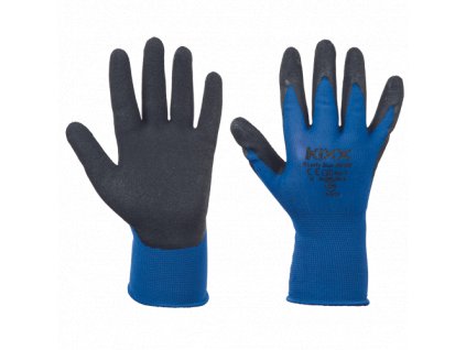 BEASTY BLUE rukavice nylon/latex dlaň