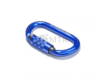 Bezpečnostná karabína oválna 25kN, twist lock, 111mm, dural