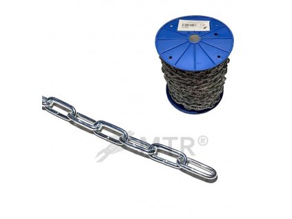 Reťaz s dlhým článkom DIN 763/5685C 4,5 mm Zn (cievka)
