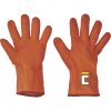 FLAMINGO rukavice PVC - dlhé oranž.