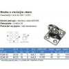 Doska s otočným okom 6x35x40 mm z nehrdzavejúcej ocele A2