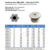 Oceľové lano DIN 3066 (6x37M-FC) 30mm Zn (150m)