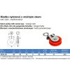 Nylonová kladka s otočným okom 8/45 mm