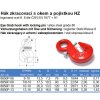 Skracovací hák s okom a zámkom HZ 5,3 t