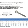 Koncový uzáver s okom a metrickým závitom M12 z nehrdzavejúcej ocele A4