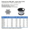 Lano z nehrdzavejúcej ocele A4 DIN3060 (7x19) 3 mm (100 m)