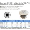 Oceľové lano DIN 3055 (6x7M-FC) 2/3mm PVC čierne (2000m)
