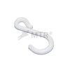 Plastový háčik s klipom 48 mm biely PP