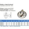 Okrúhla doska s okom 5x33 mm z nehrdzavejúcej ocele A2