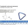 Zváraný trojuholník 4x26 mm z nehrdzavejúcej ocele A4