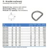 D krúžok zváraný 4x25 mm z nehrdzavejúcej ocele A2