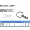 Bezpečnostný kolík s krúžkom 8 mm z nehrdzavejúcej ocele A4 - typ A