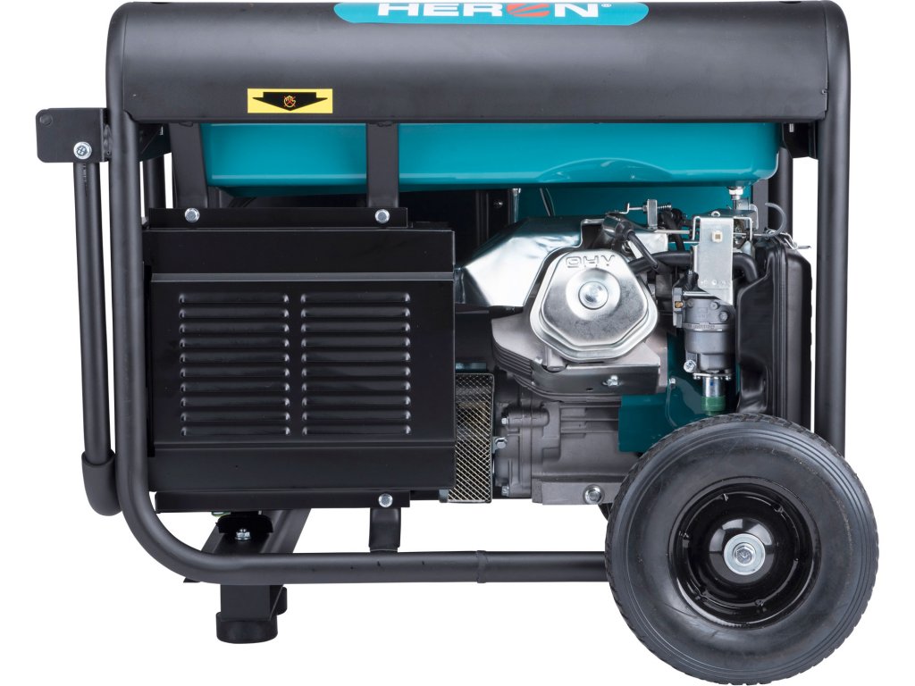 HERON benzinmotoros áramfejlesztő; 6,8 kVA; 230 V; elektromos indítással – 8896421