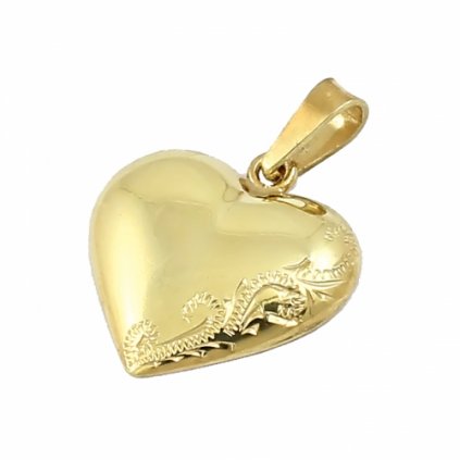 Privesok zo žltého zlata srdce 2465-1Z