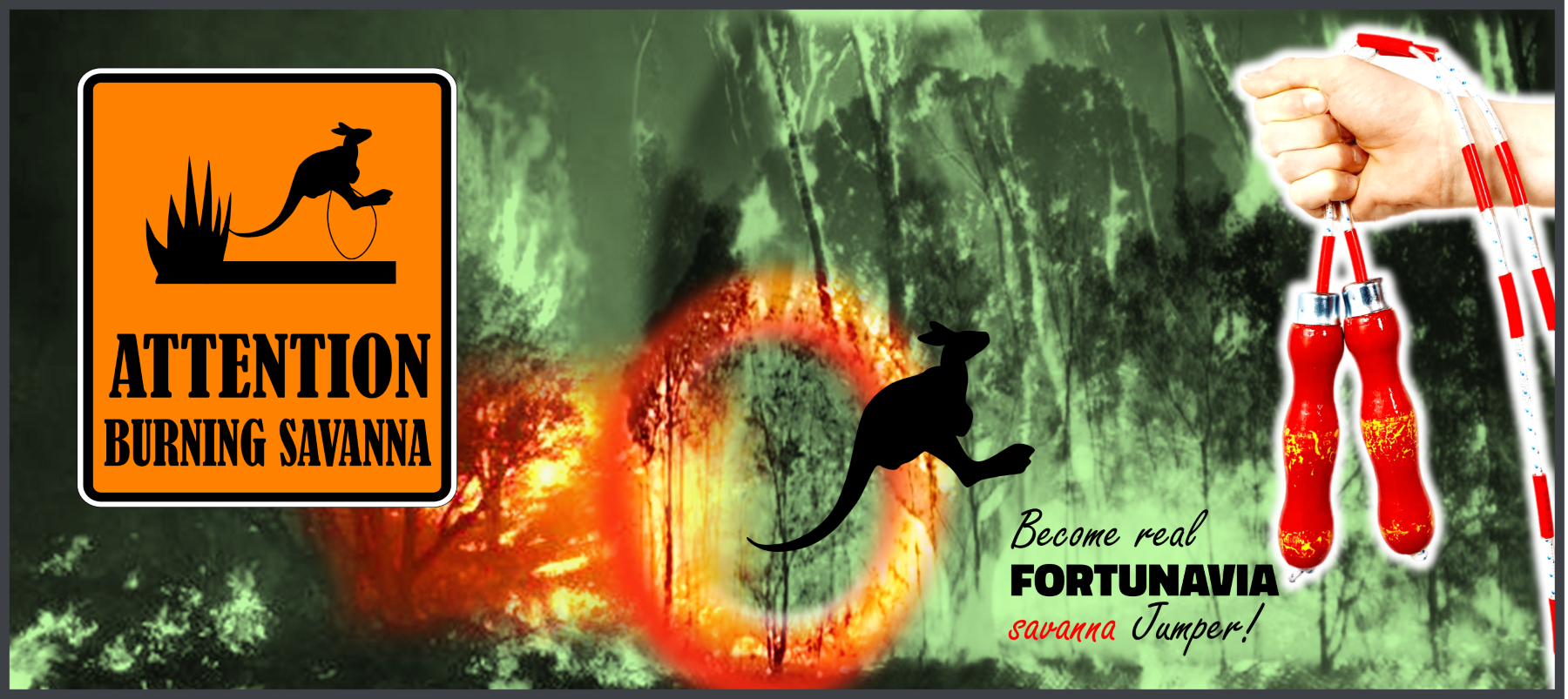 Burning savanna