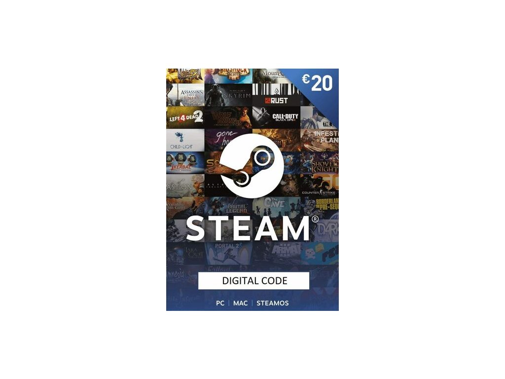 Steam feltöltőkártyák 20 EUR - Forty.hu