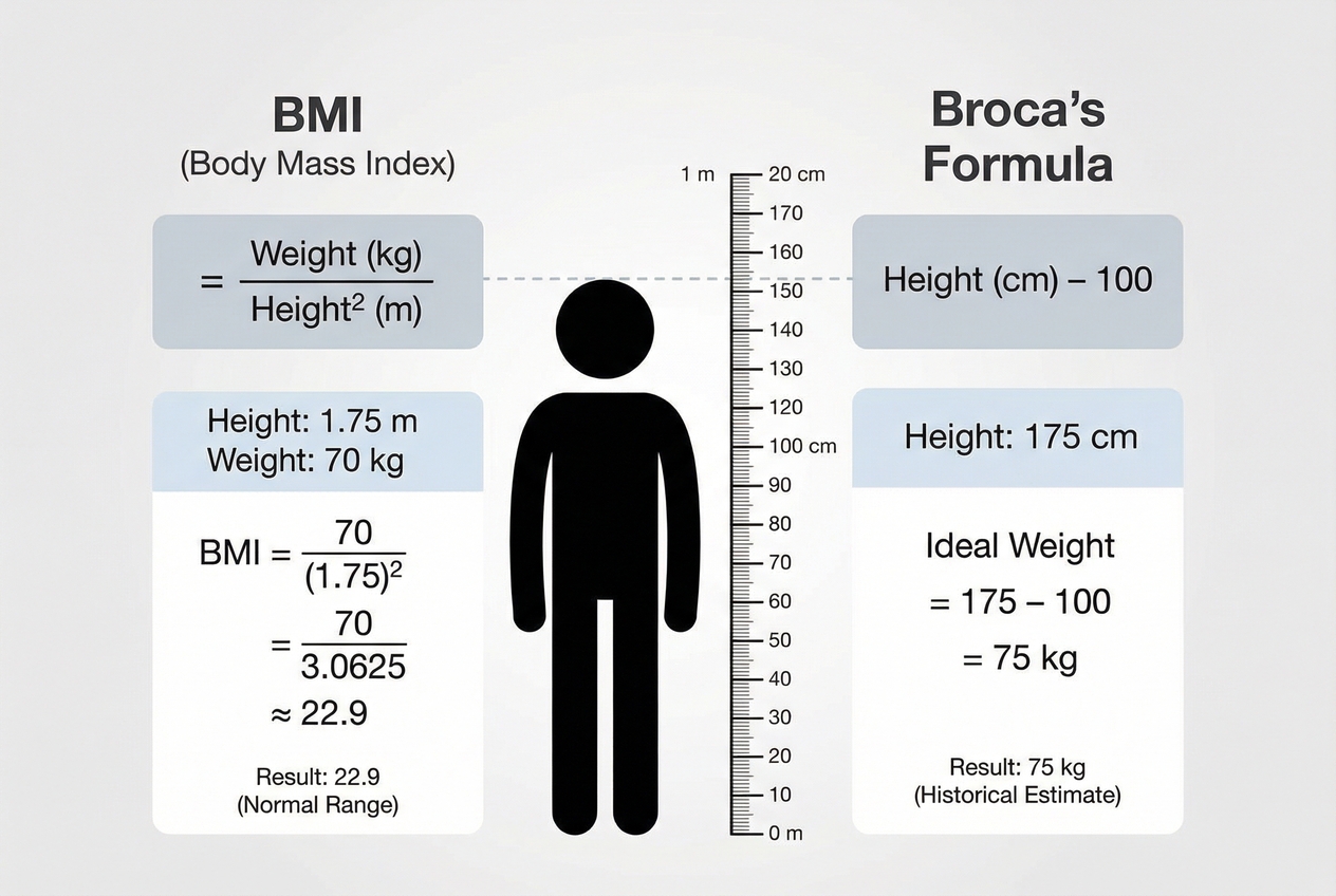 Metódy výpočtu ideálnej váhy podľa výšky vrátane BMI kalkulačky a Broca vzorca