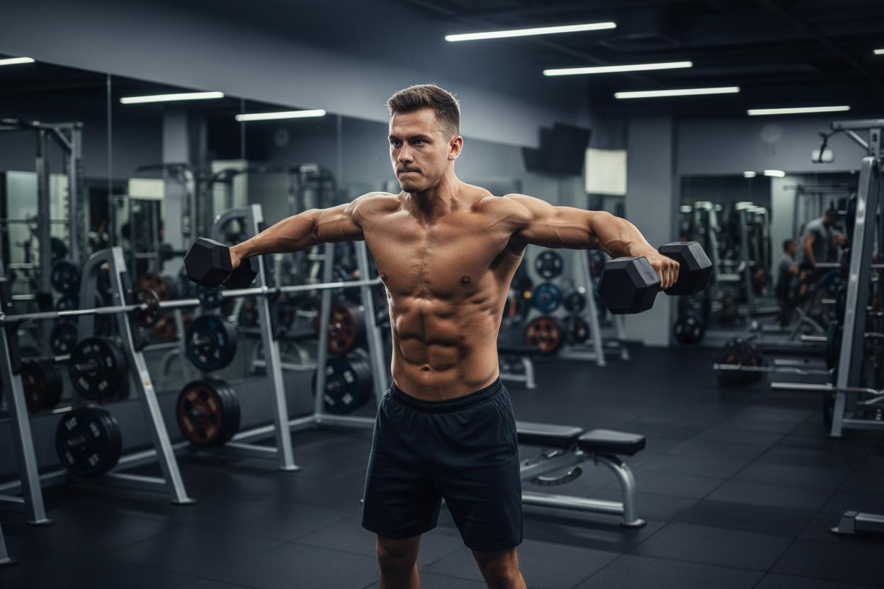 Cviky na ramená s činkami - tlaky v sede nad hlavu, správna technika