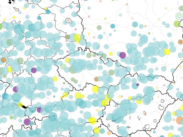 Interaktivní mapa nálezů zkamenělin z celého světa
