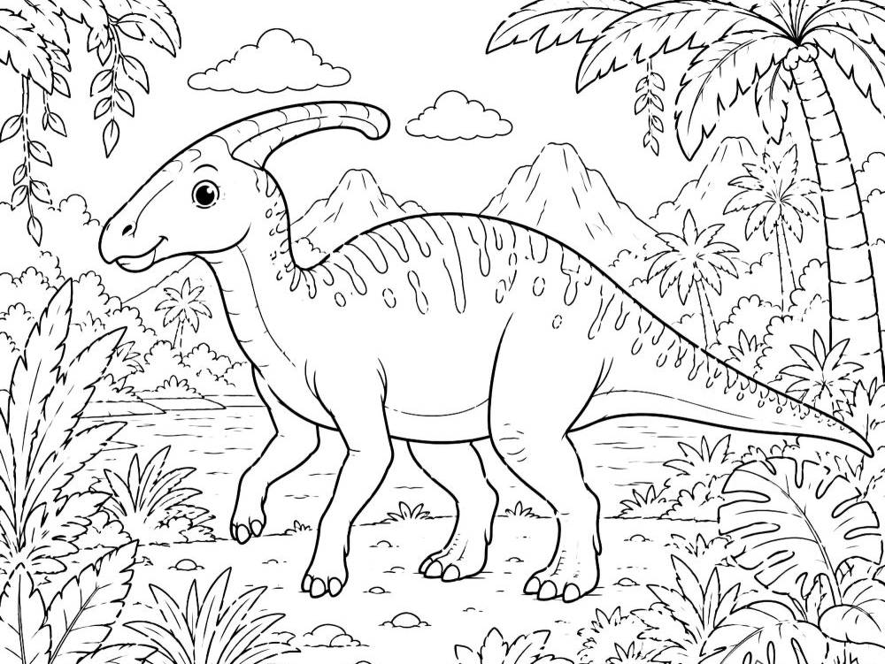 Omalovánky dinosaurů a pravěkých zvířat
