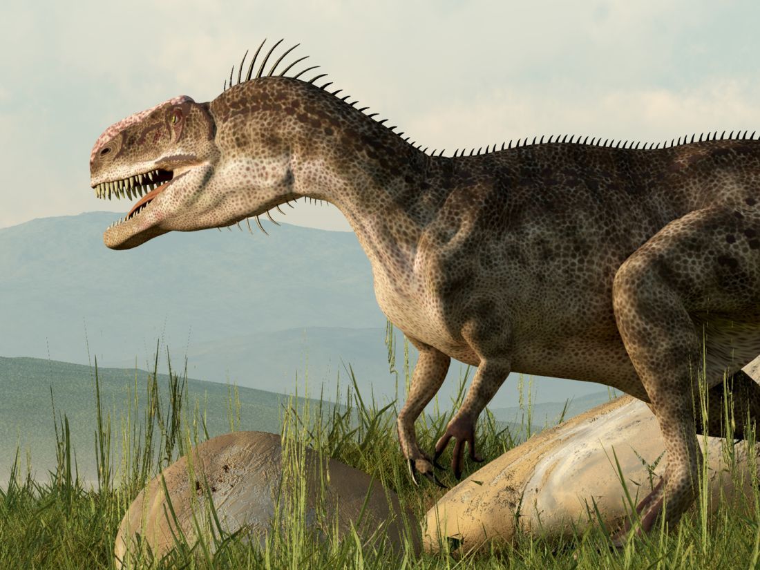 Monolophosaurus dinosaurus detail